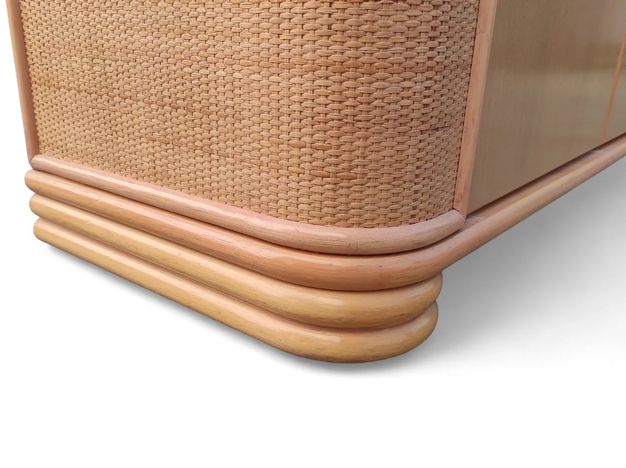 Mambou wood sideboard by Roberti Rattan, Italy, 1960s 13