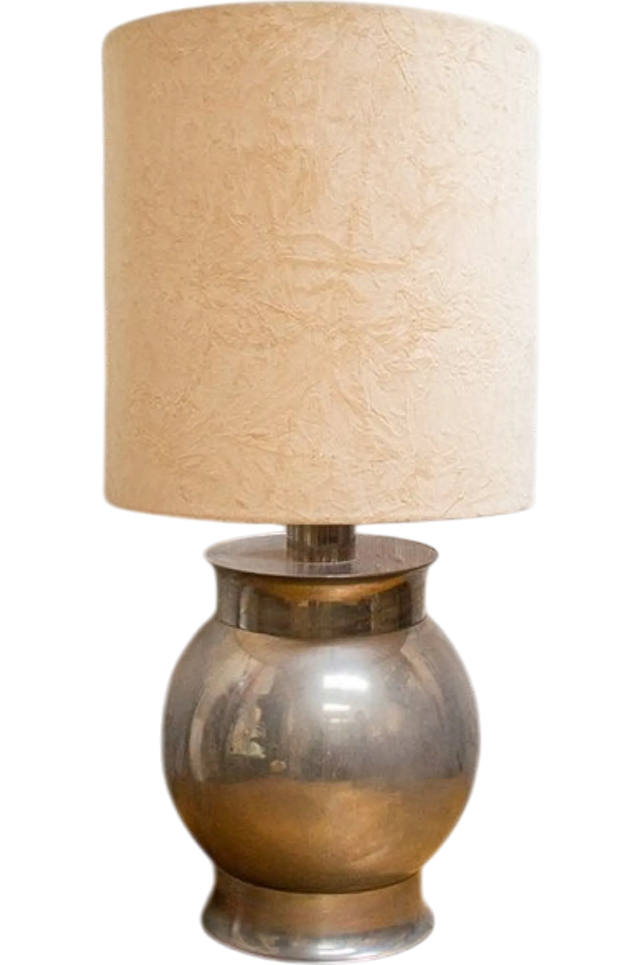 Nickel-plated metal table lamp, 1970s 8