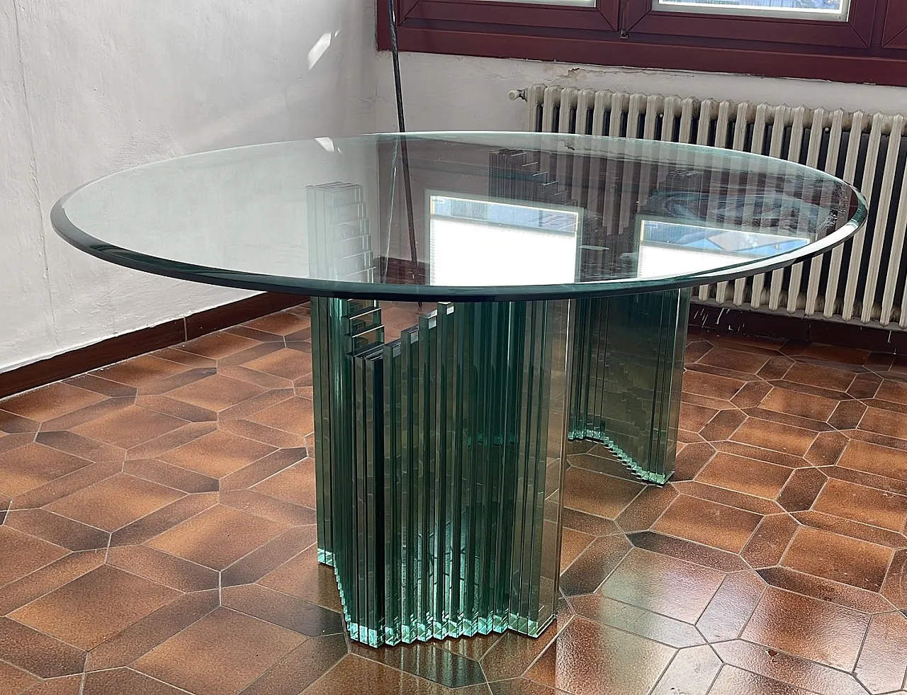 Crystal table by Luigi Massoni for Gallotti & Radice, 90s 3