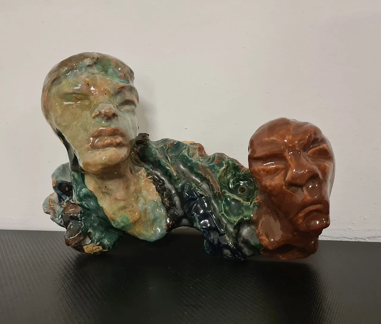 Pair of terra cotta sculptures by Savino Tripodi, 80s 18