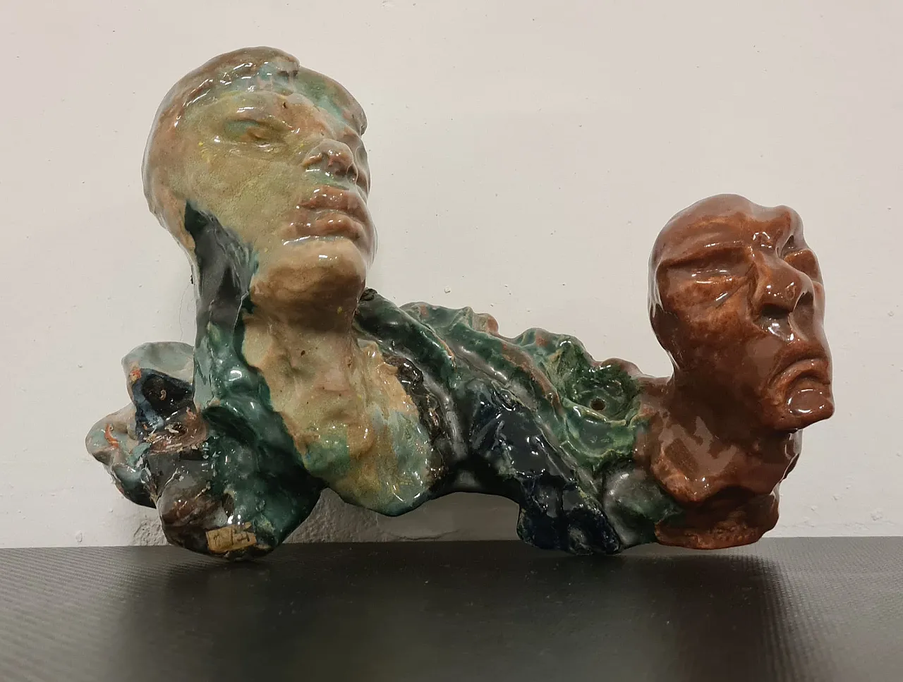 Pair of terra cotta sculptures by Savino Tripodi, 80s 19