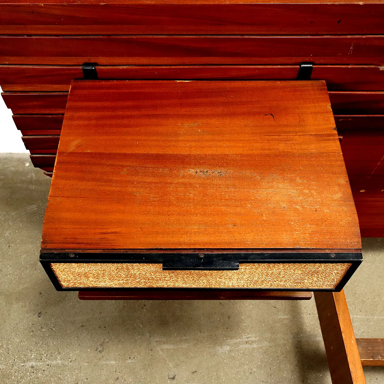 Mahogany veneer double bed, 1960s 5