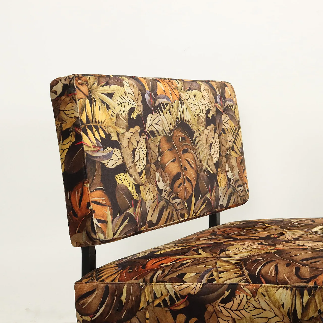 Armchairs Jungle Collection Velvet Wood Italy 1960s 3