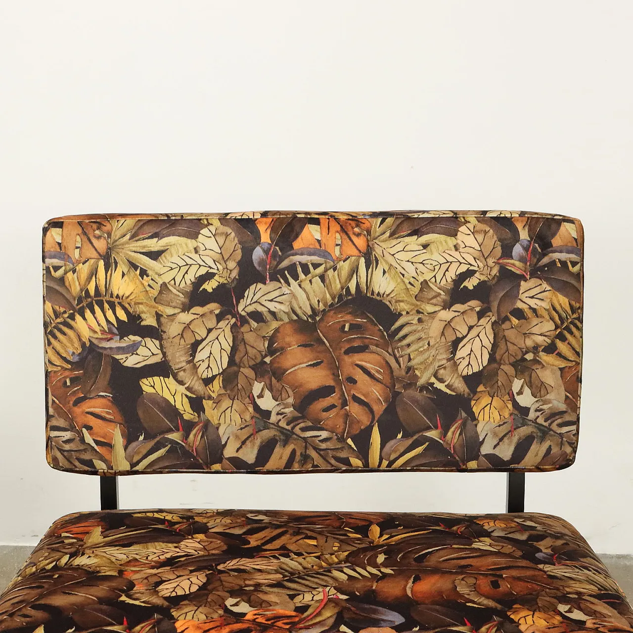 Armchairs Jungle Collection Velvet Wood Italy 1960s 4