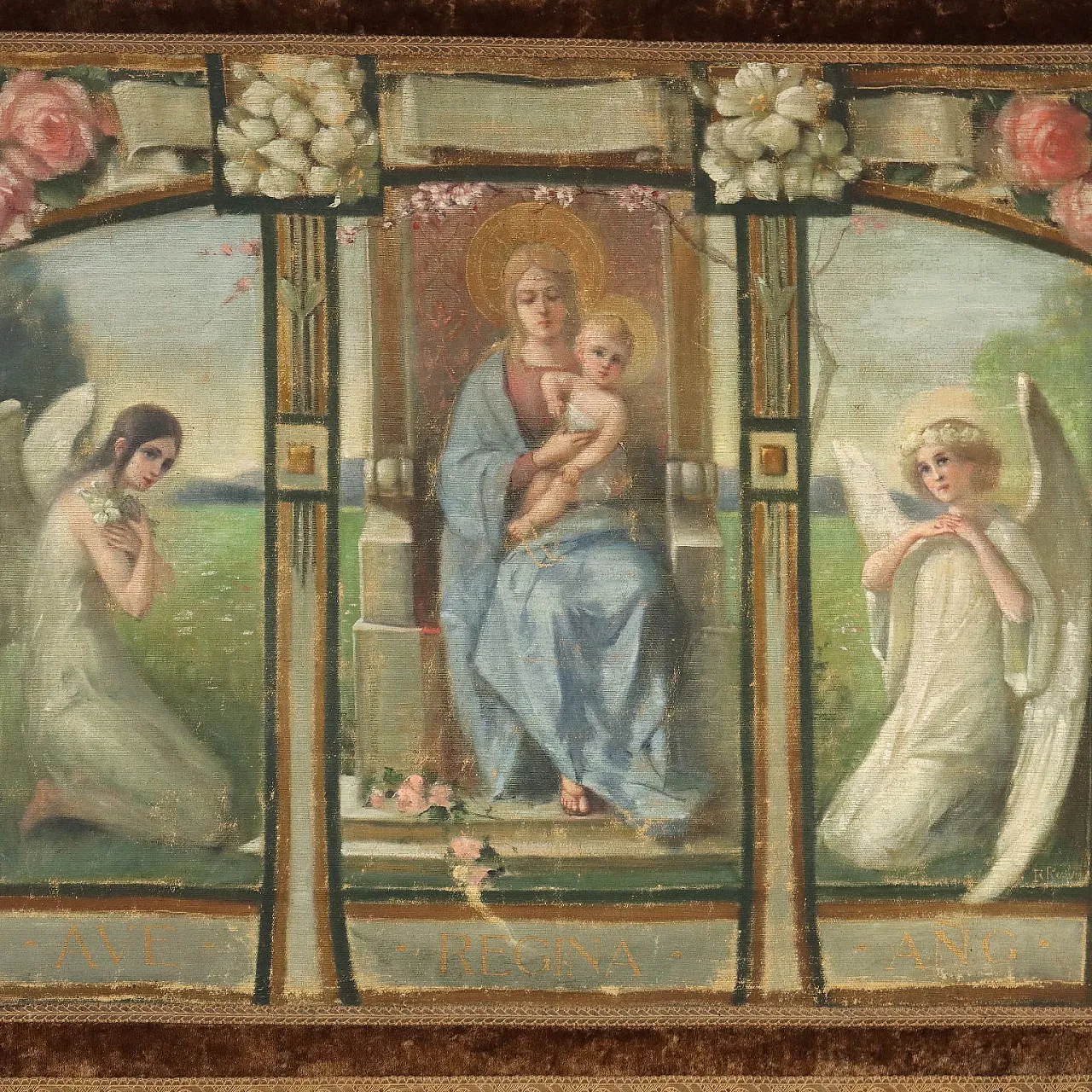 Processional Banner, oil on canvas, late 19th century 3