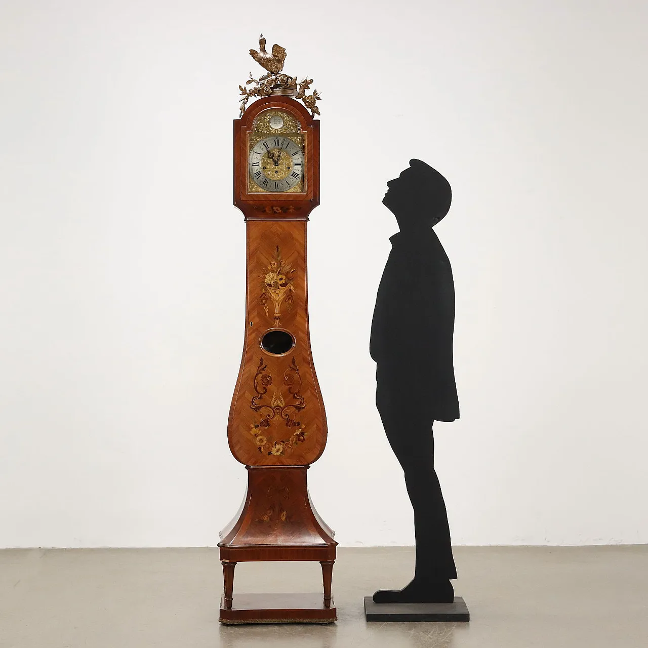 Rococo-style wooden grandfather clock, 20th century 2