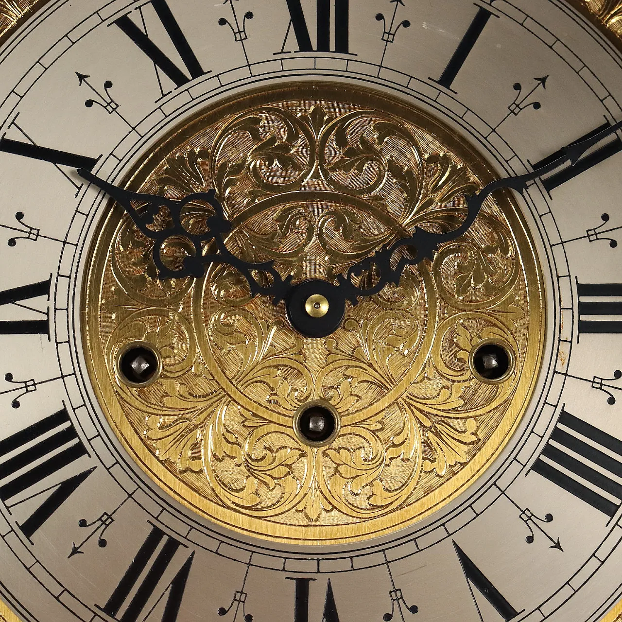 Rococo-style wooden grandfather clock, 20th century 7