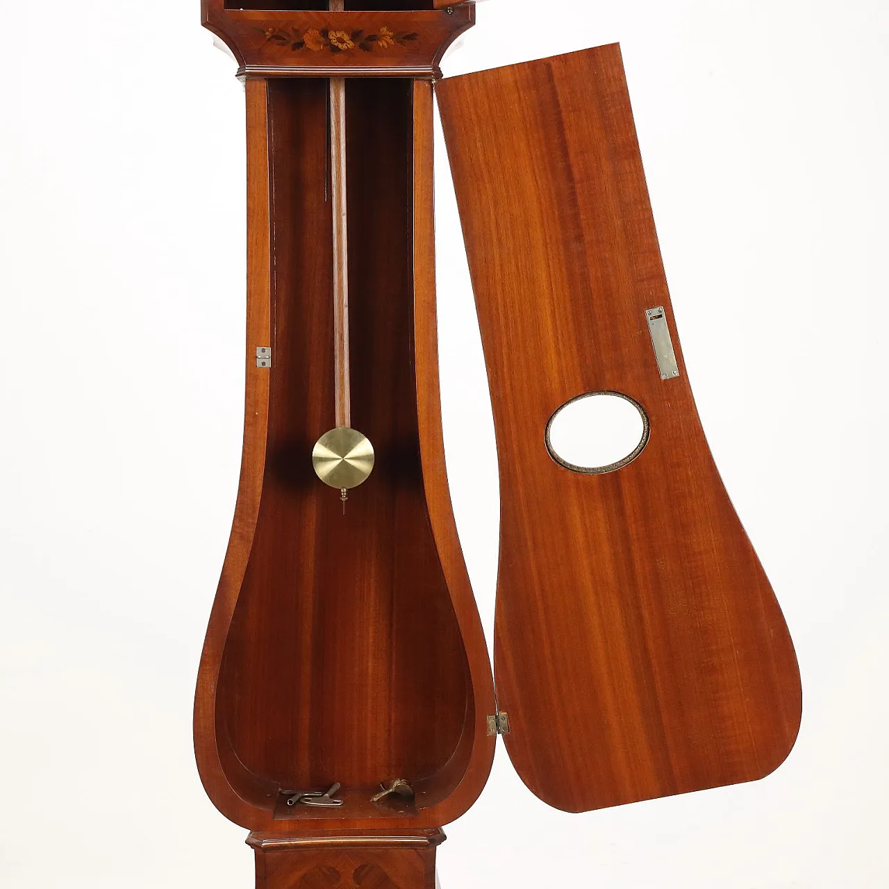 Rococo-style wooden grandfather clock, 20th century 8