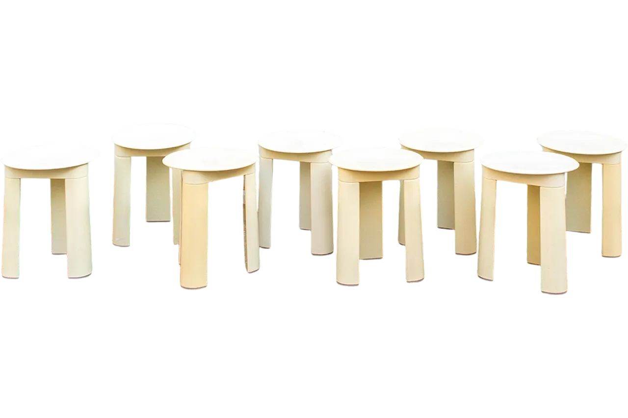 8 Trio stools by Olaf von Bohr for Lineacqualba, 1960s 7