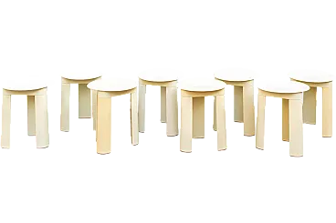 8 Trio stools by Olaf von Bohr for Lineacqualba, 1960s