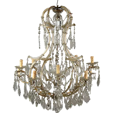 Chandelier Maria Theresa in glass, 20th century