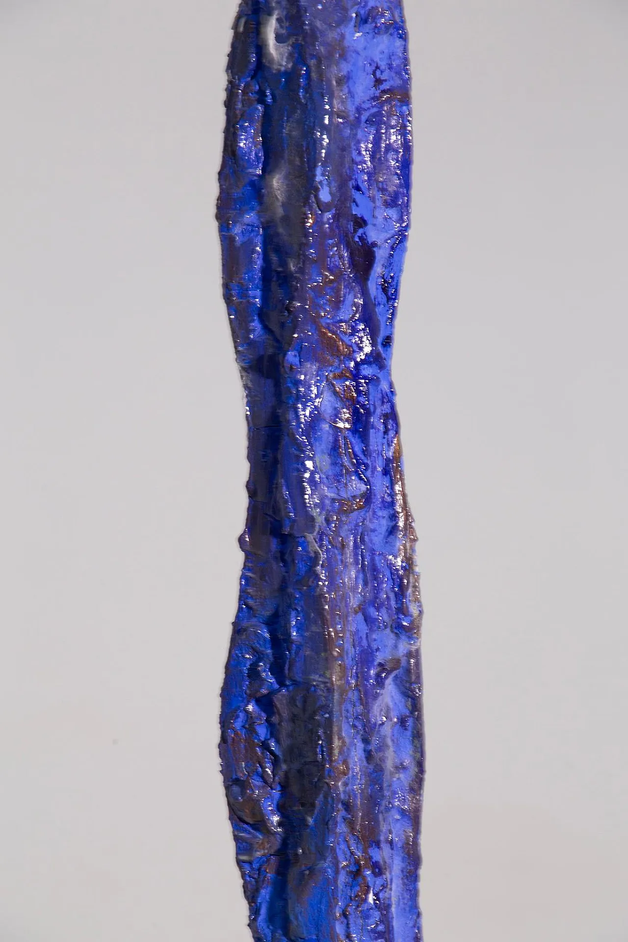 Blue painted iron sculpture by Mario Brunelli, 1990s 3