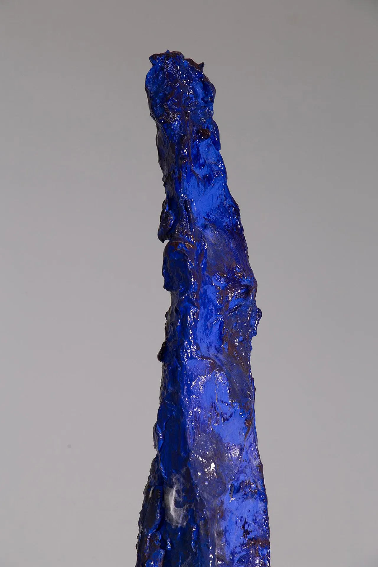 Blue painted iron sculpture by Mario Brunelli, 1990s 4