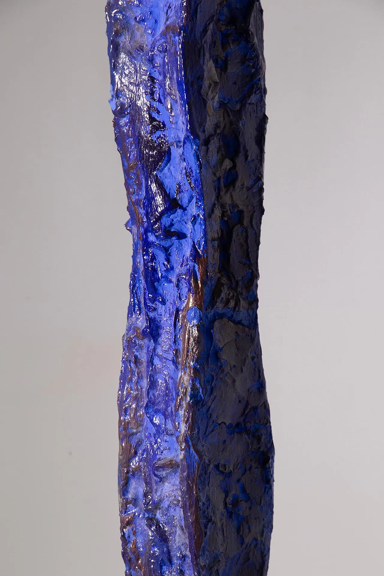 Blue painted iron sculpture by Mario Brunelli, 1990s 5