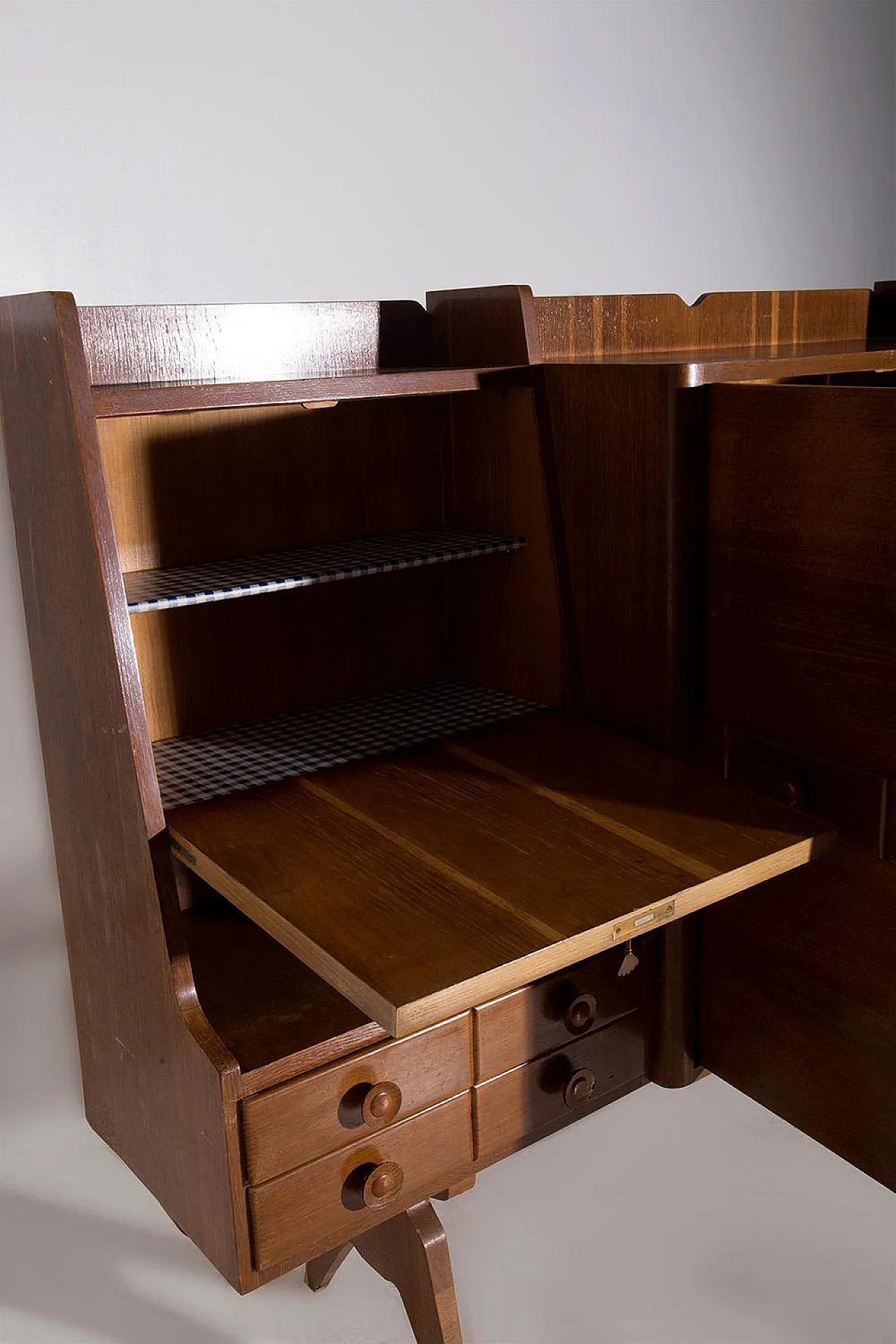 Tall wooden cabinet, 1950s 2