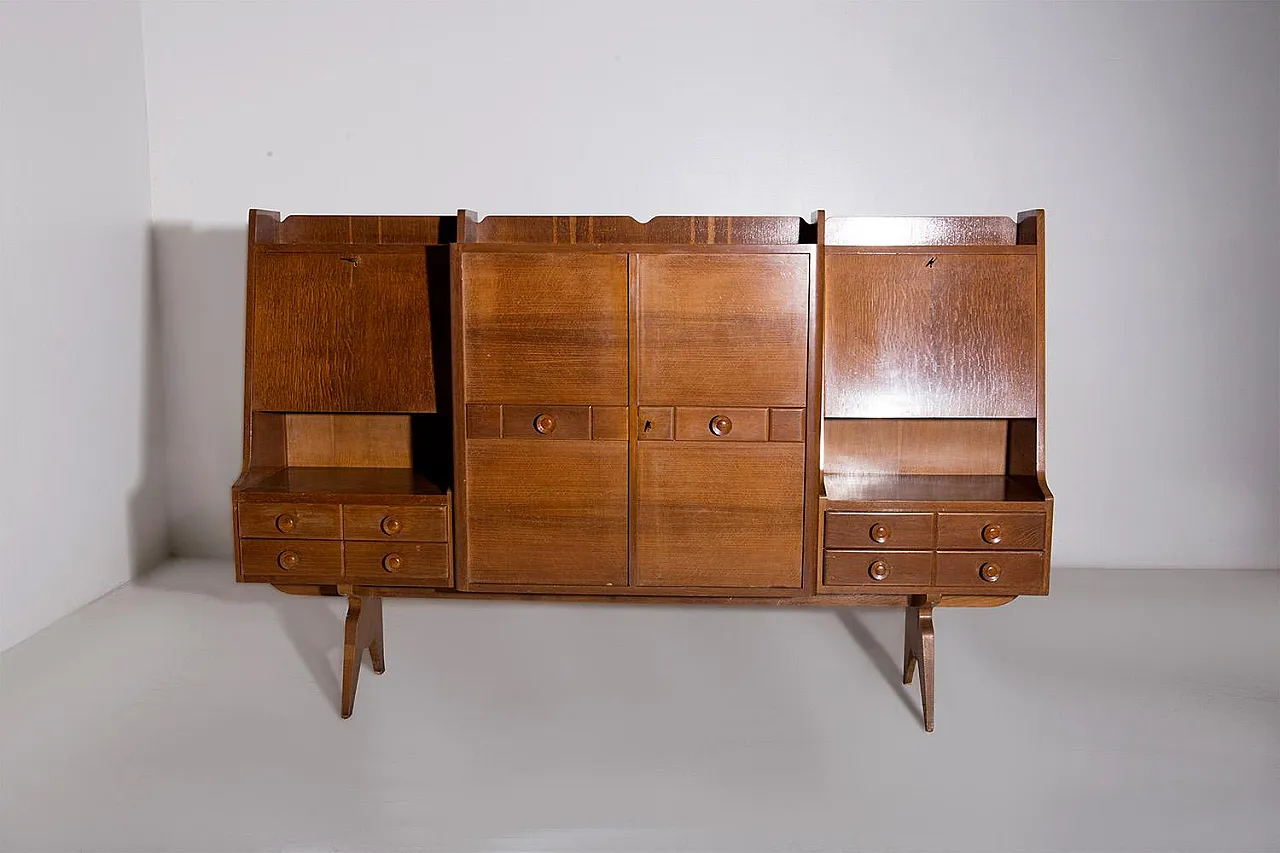 Tall wooden cabinet, 1950s 6