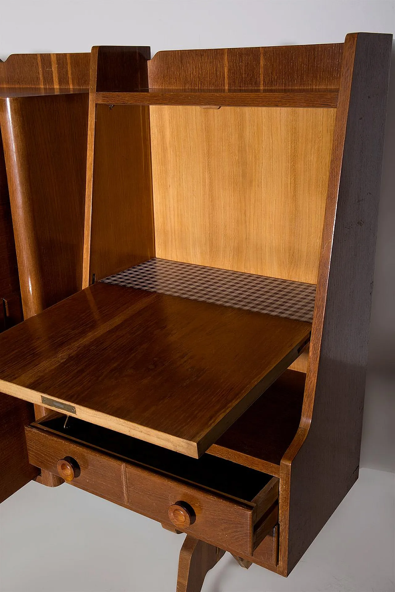 Tall wooden cabinet, 1950s 9