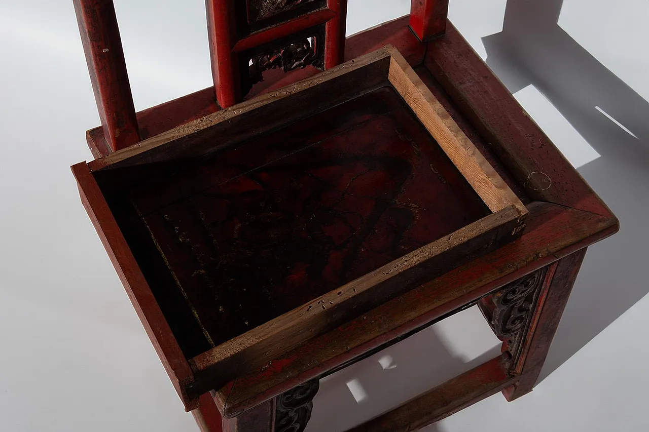 Traditional Qing style chair with hidden drawer, 19th century 9