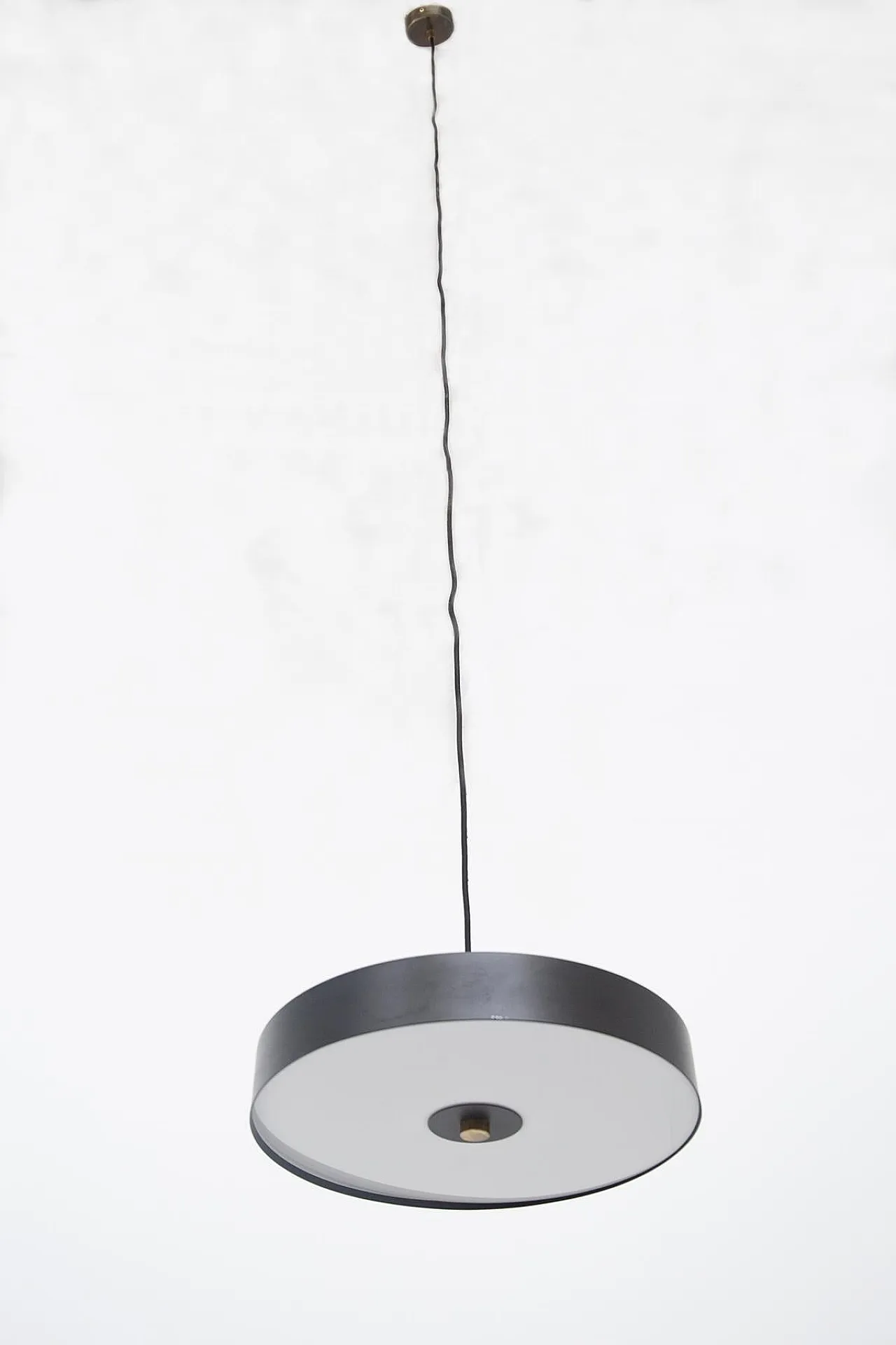 Italian modern brass and aluminum ceiling lamp, 2000s 3