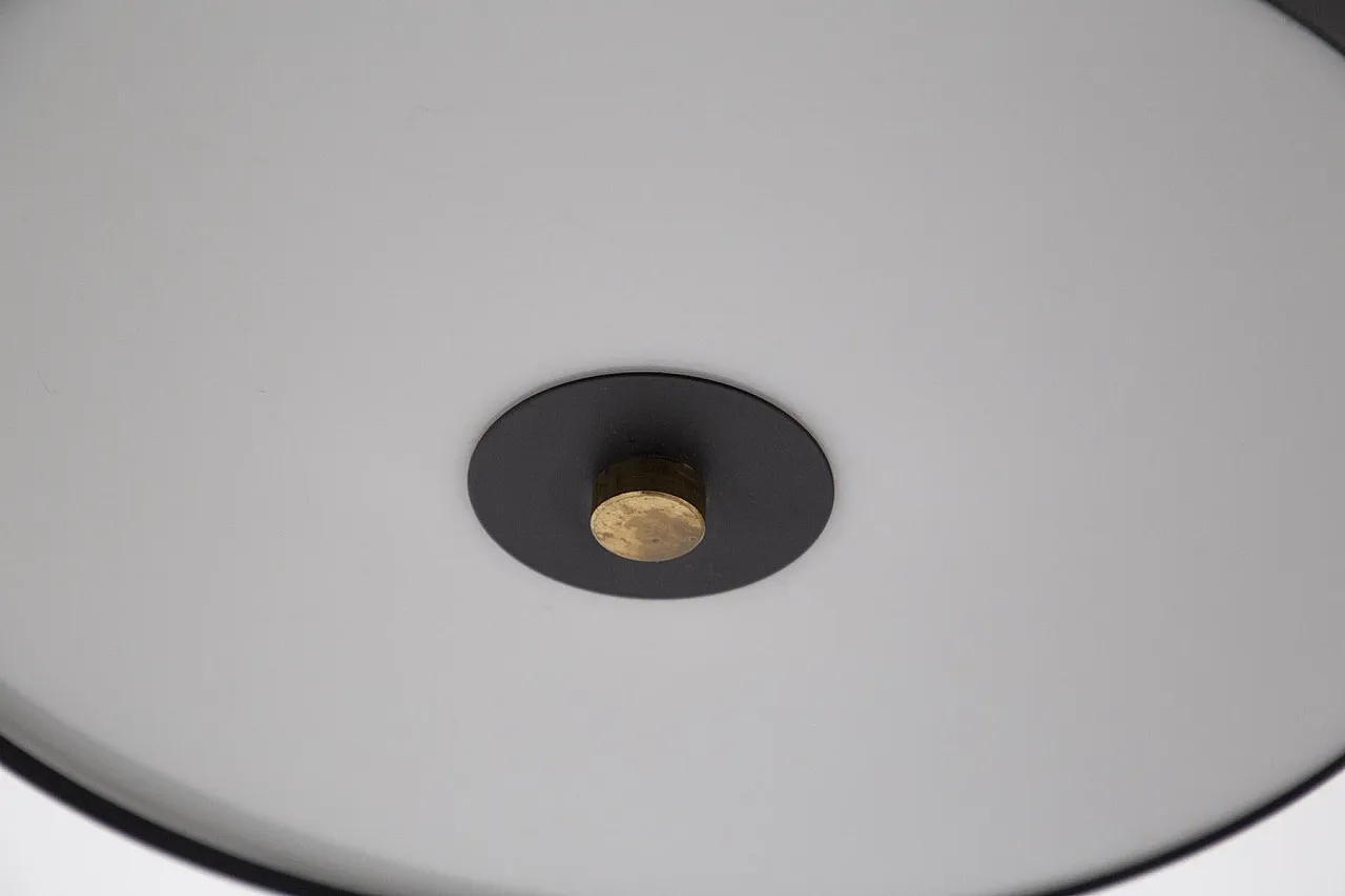 Italian modern brass and aluminum ceiling lamp, 2000s 8