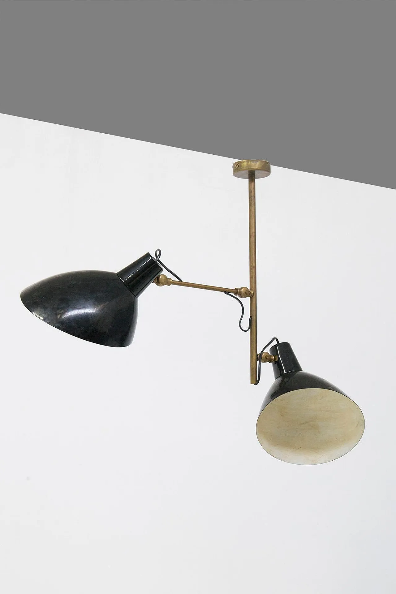 Brass and black aluminium chandelier, 2000s 6