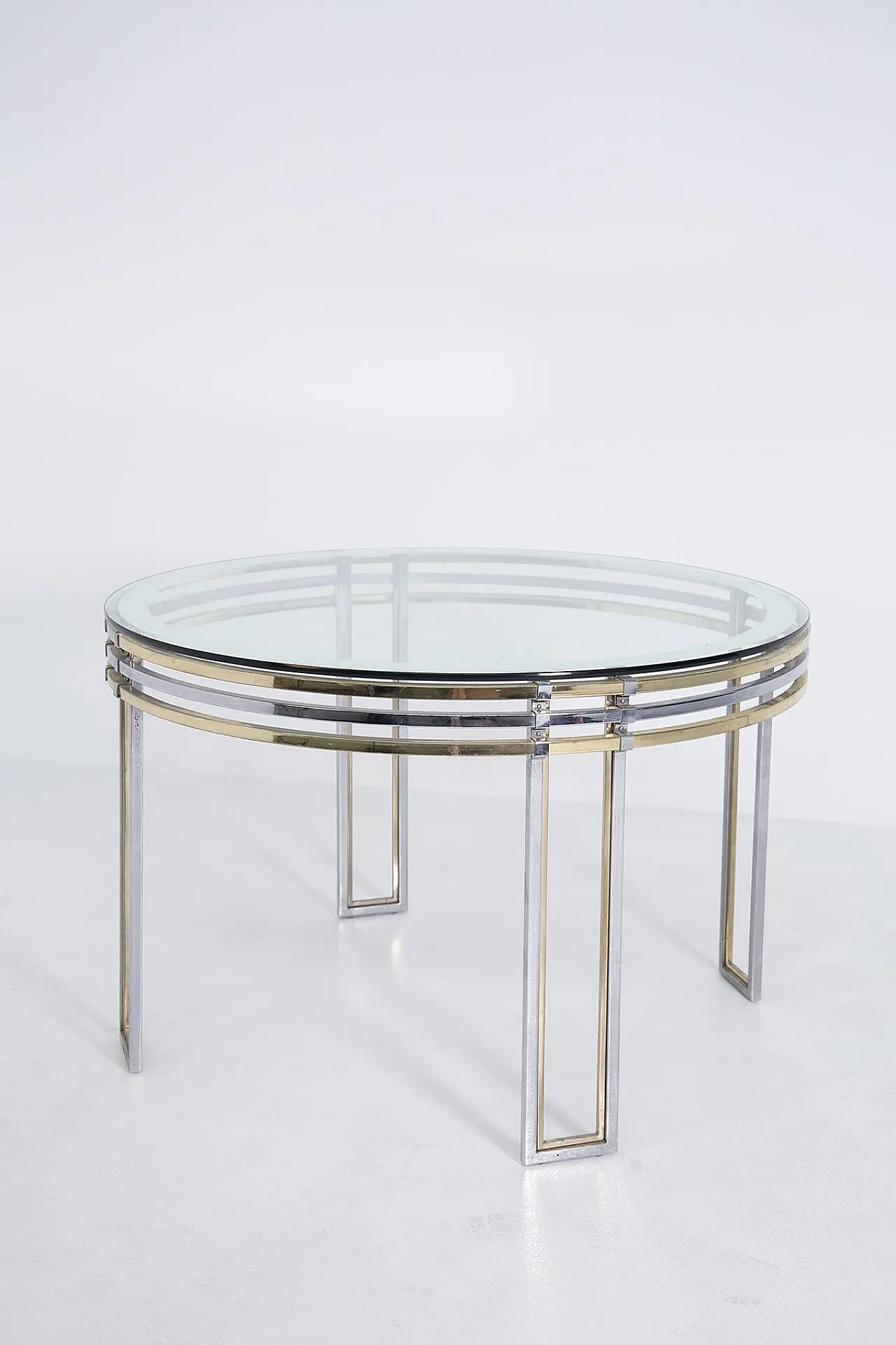 Dining table in steel by Romeo Rega, 1970s 3