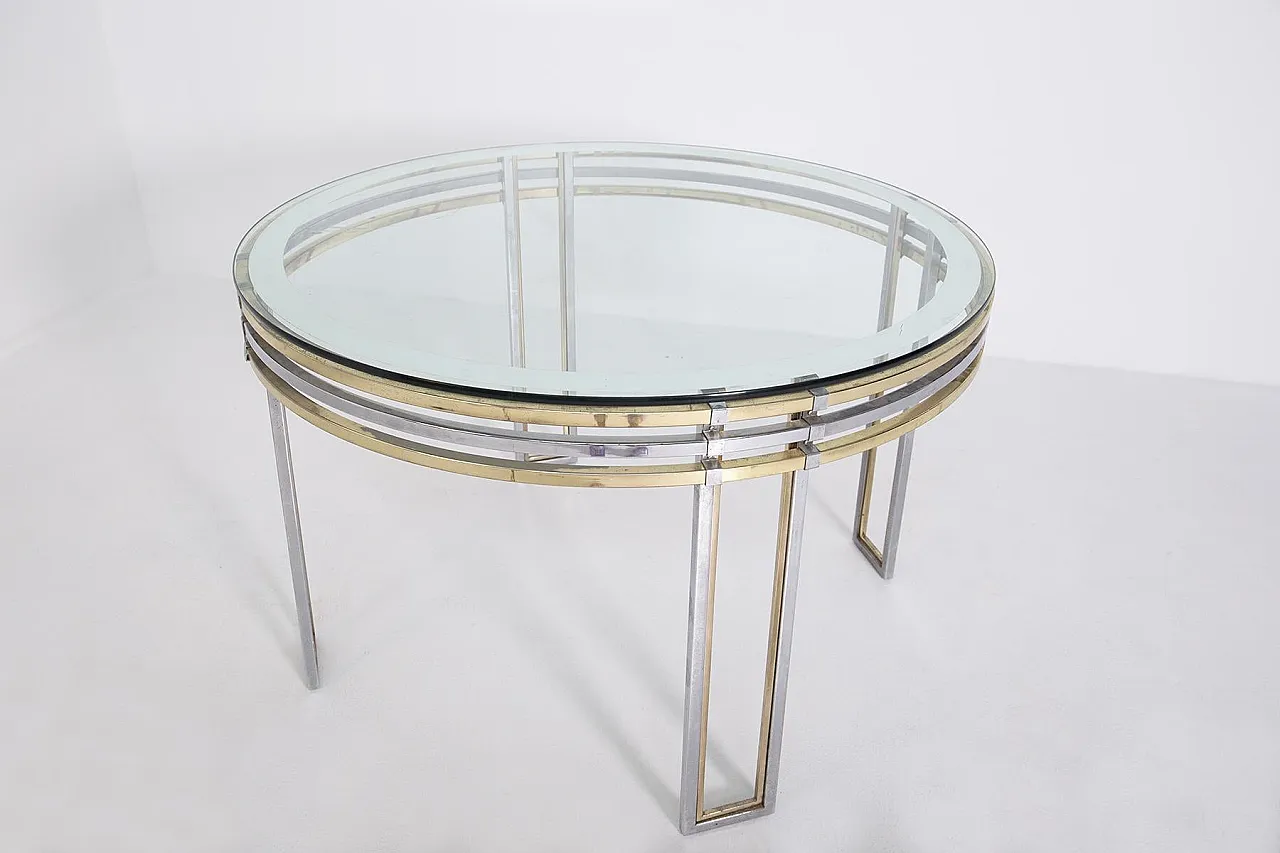 Dining table in steel by Romeo Rega, 1970s 5