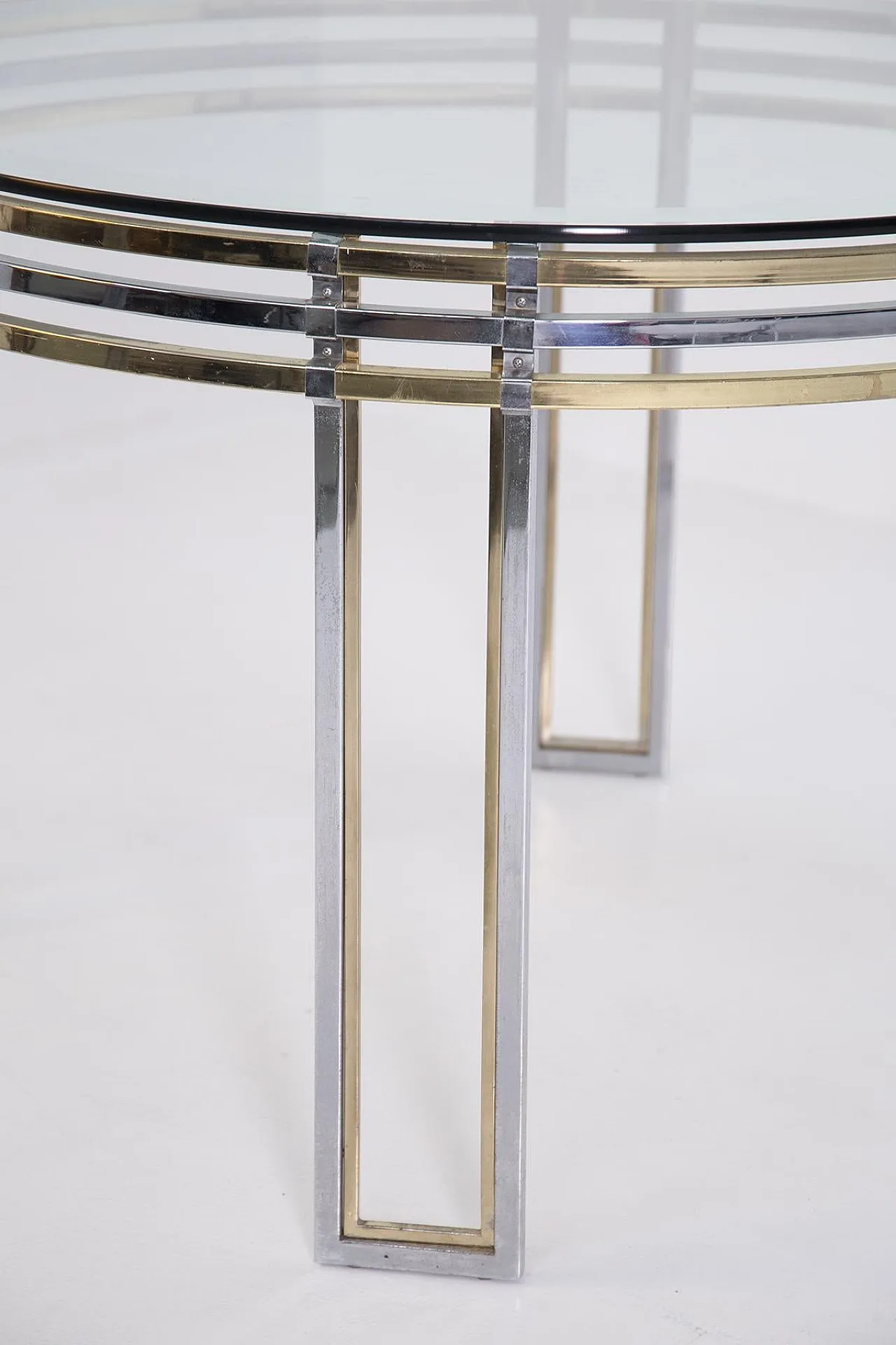 Dining table in steel by Romeo Rega, 1970s 7