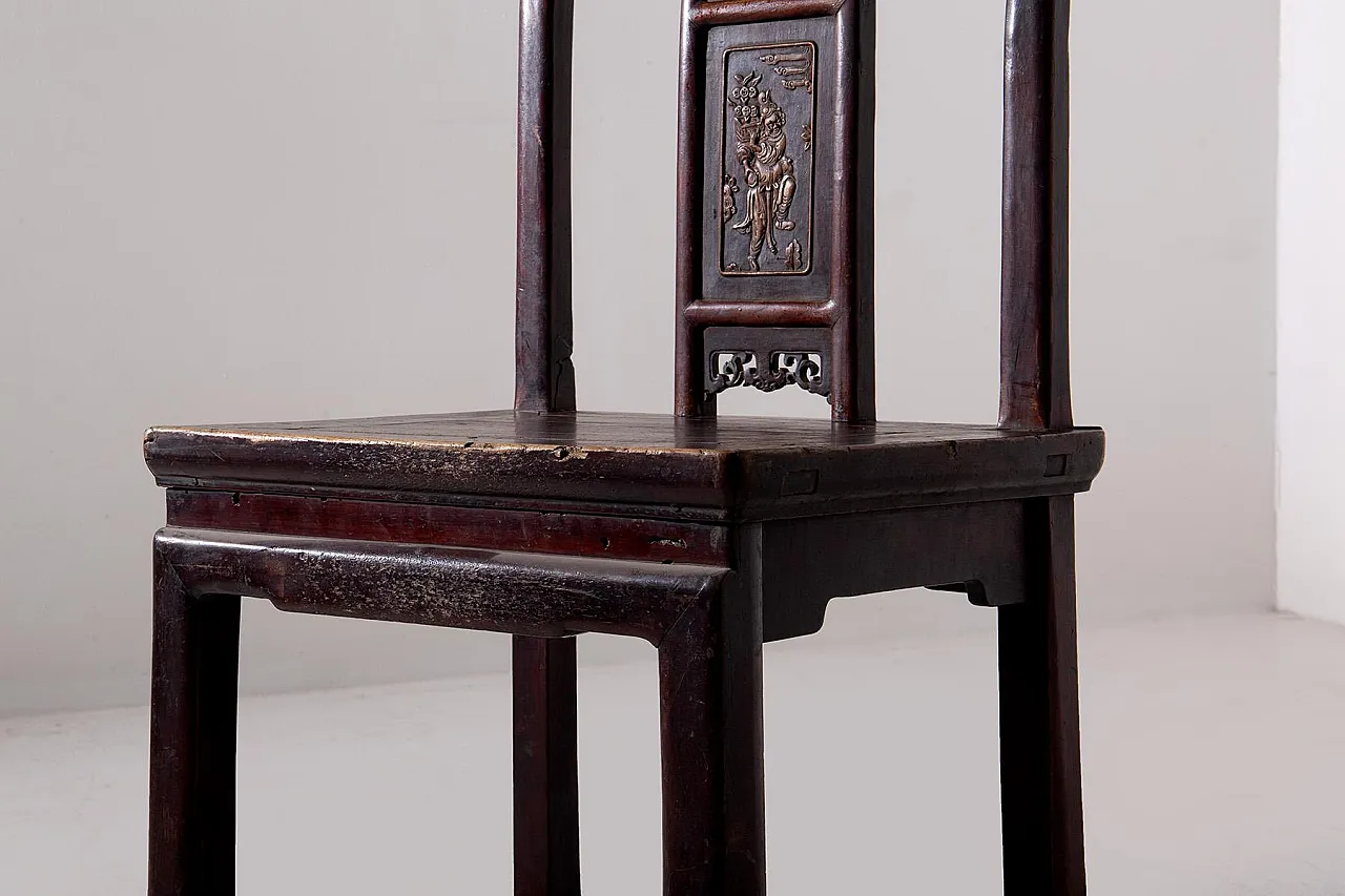 Chinese Lamphanger wooden chair, 18th century 5