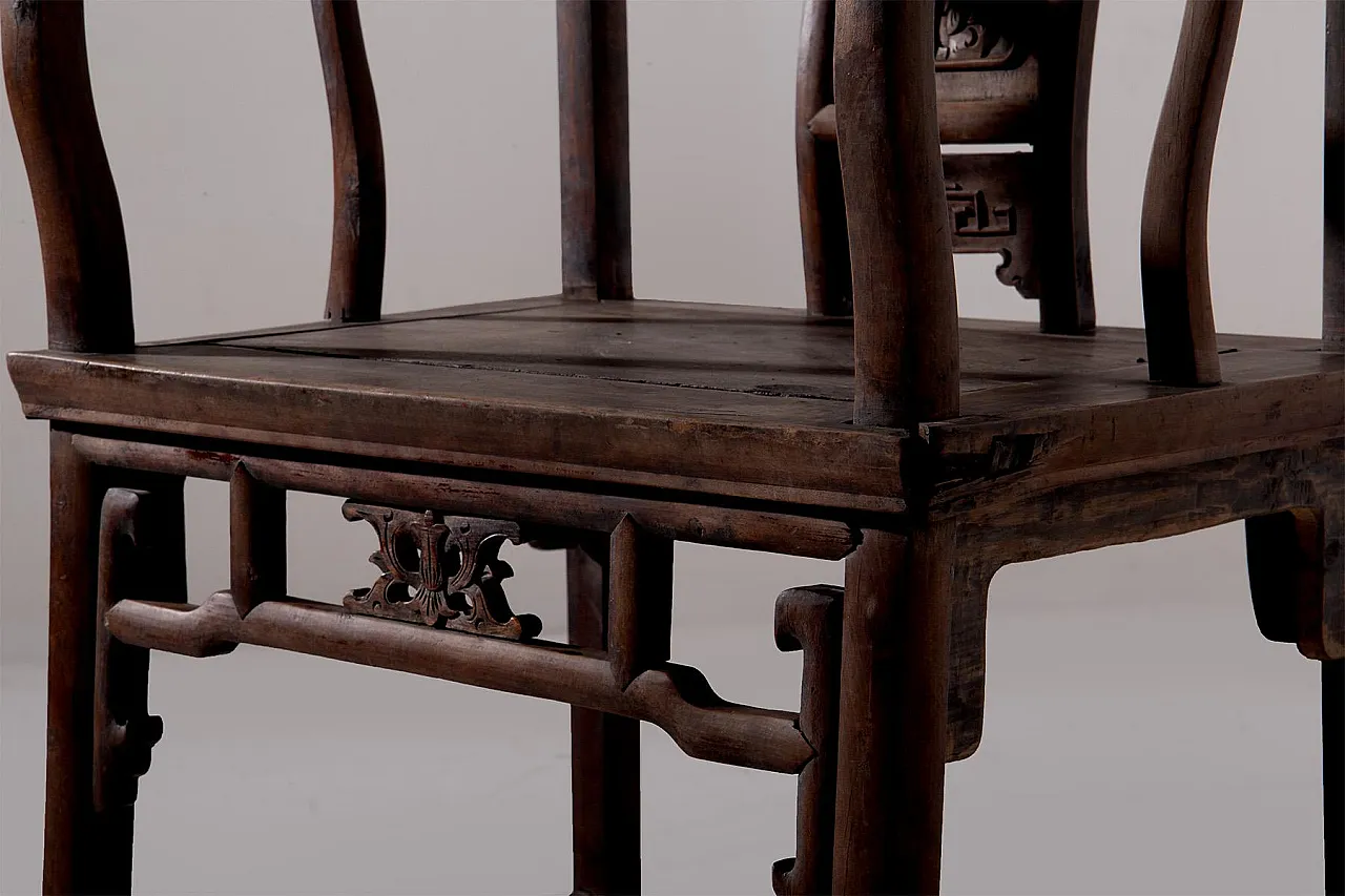 Wooden traditional Ming style official's chair, 17th century 9