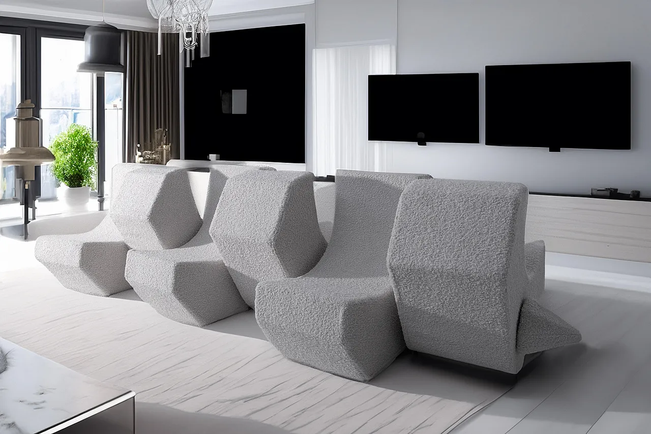 Infinity modular sofa in bouclé, 2000s 10