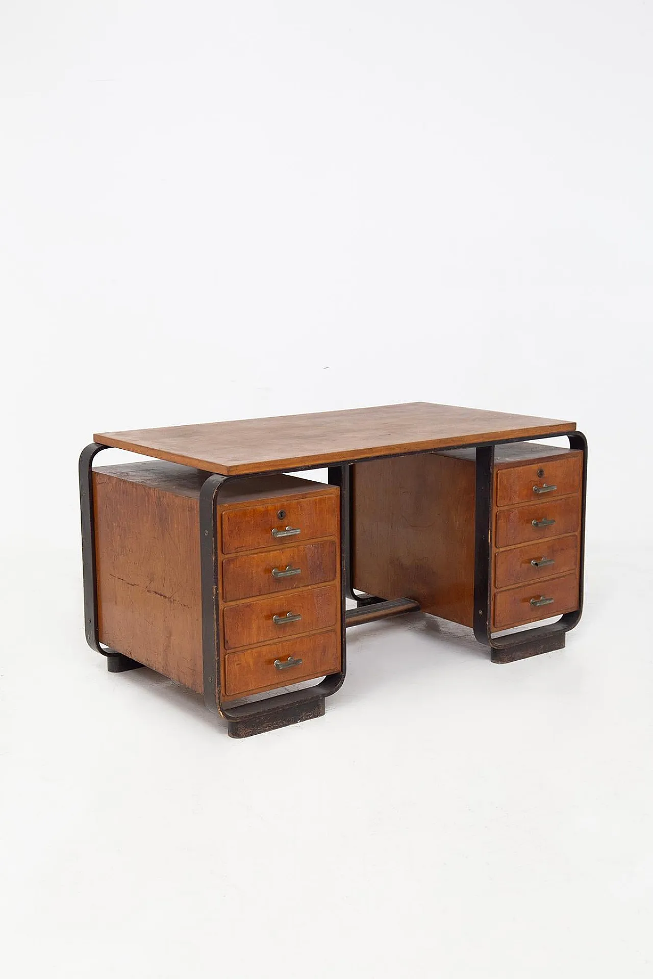 Desk in wood and metal by Giuseppe Pagano, 1940s 7