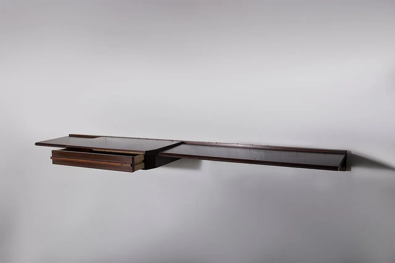 Wooden wall console by Dino Cavalli, 1960s 13