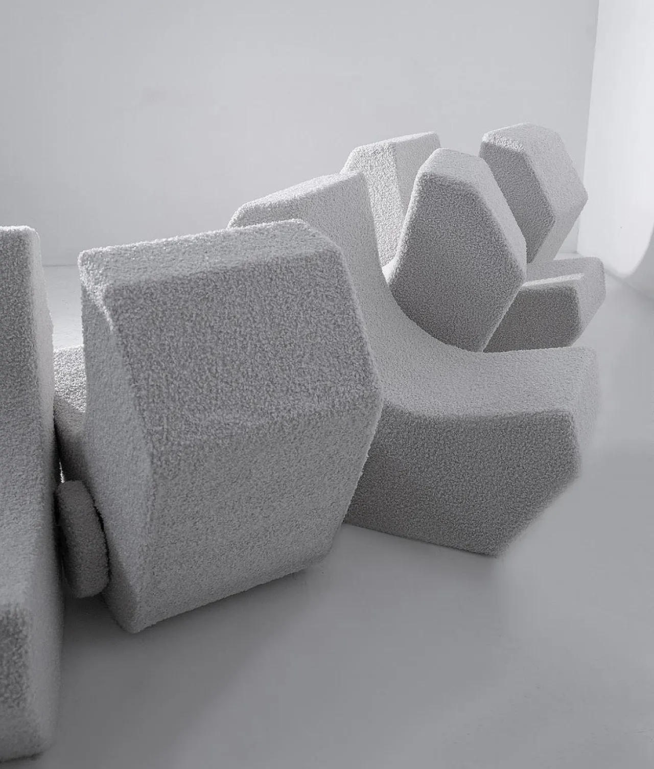 Infinity modular sofa in bouclé, 2000s 17