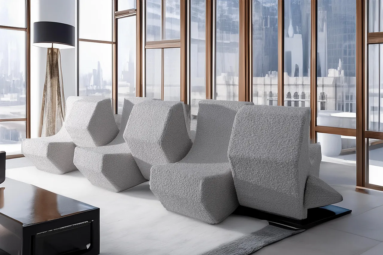 Infinity modular sofa in bouclé, 2000s 18