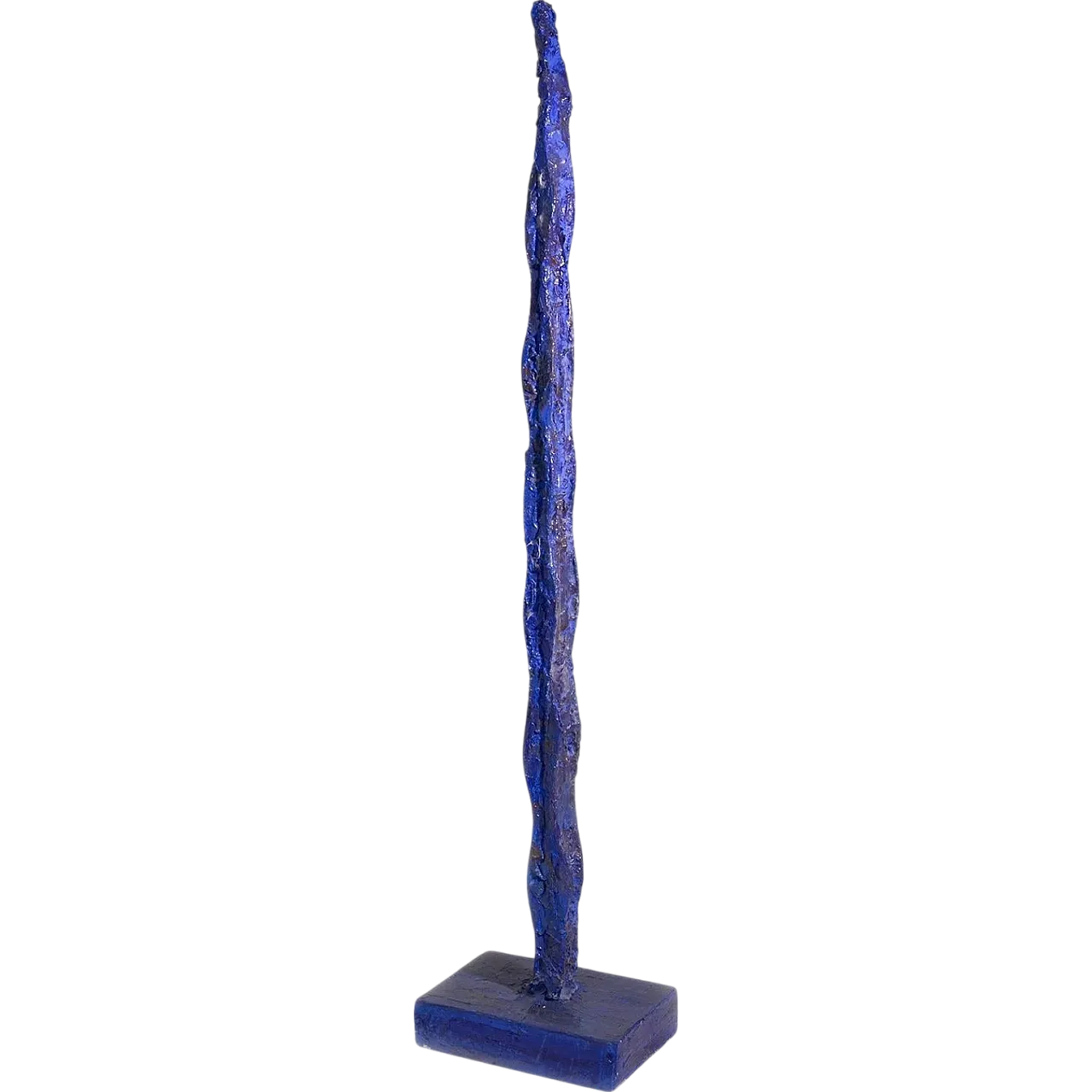 Blue painted iron sculpture by Mario Brunelli, 1990s 8