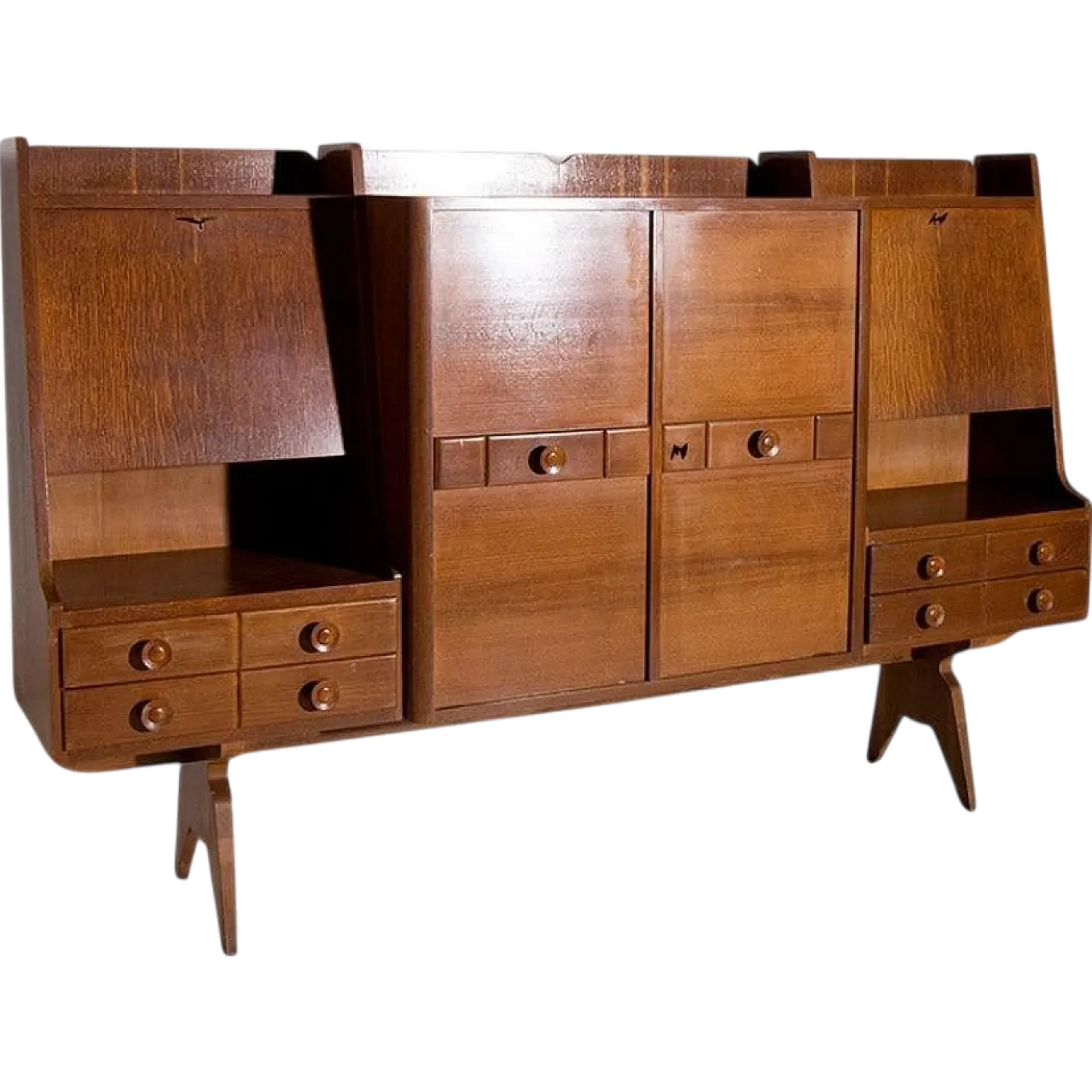 Tall wooden cabinet, 1950s 10