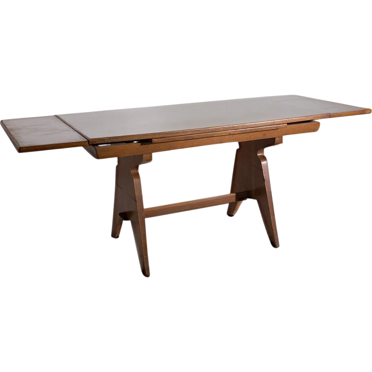 Extendable wooden dining table, 1950s 11