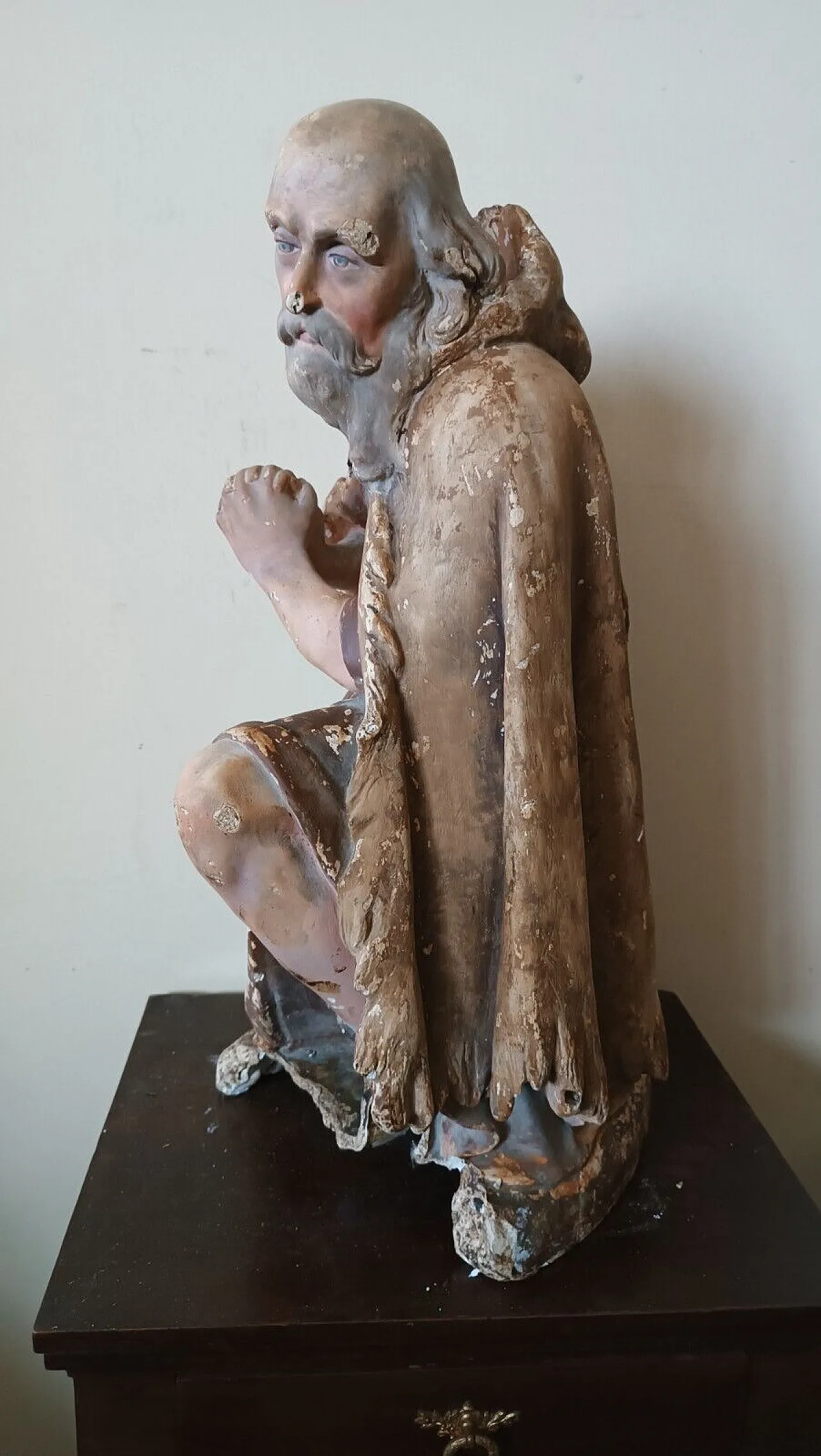 Nativity scene shepherd, plaster sculpture, late 18th century 3