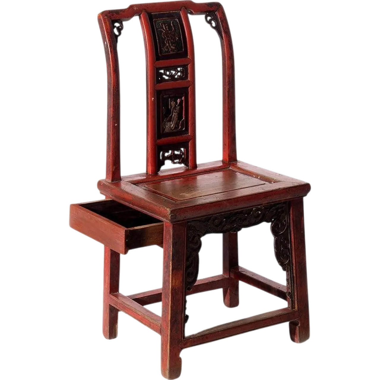 Traditional Qing style chair with hidden drawer, 19th century 10