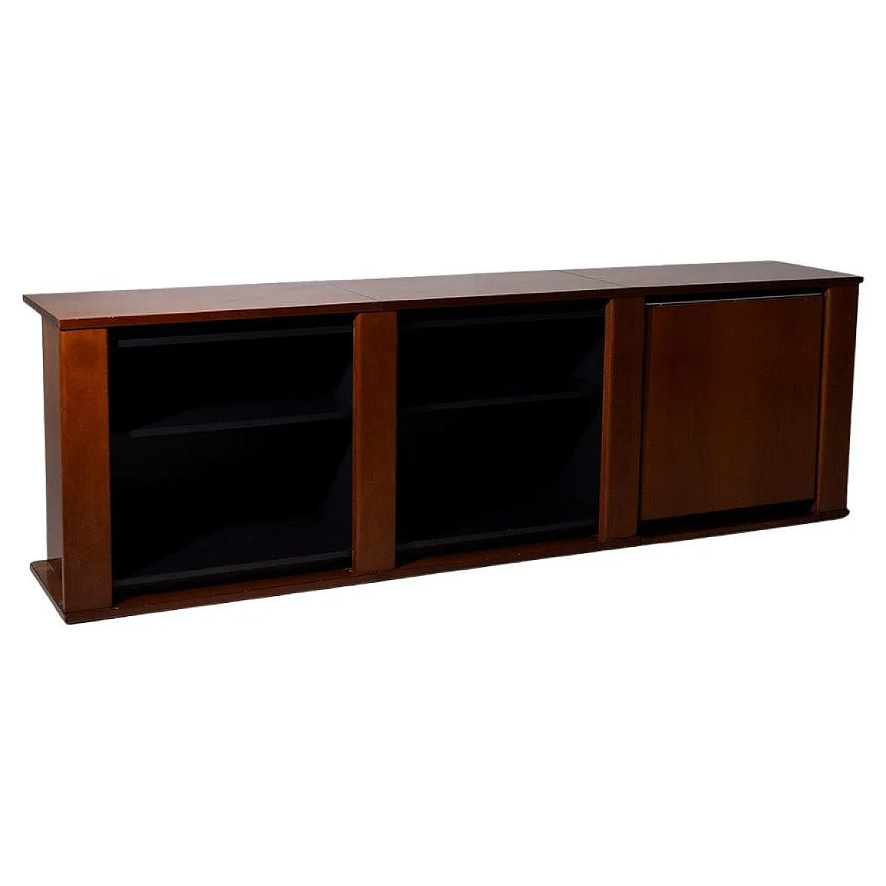 Credenza in legno con giradischi incorporato, anni '70 1