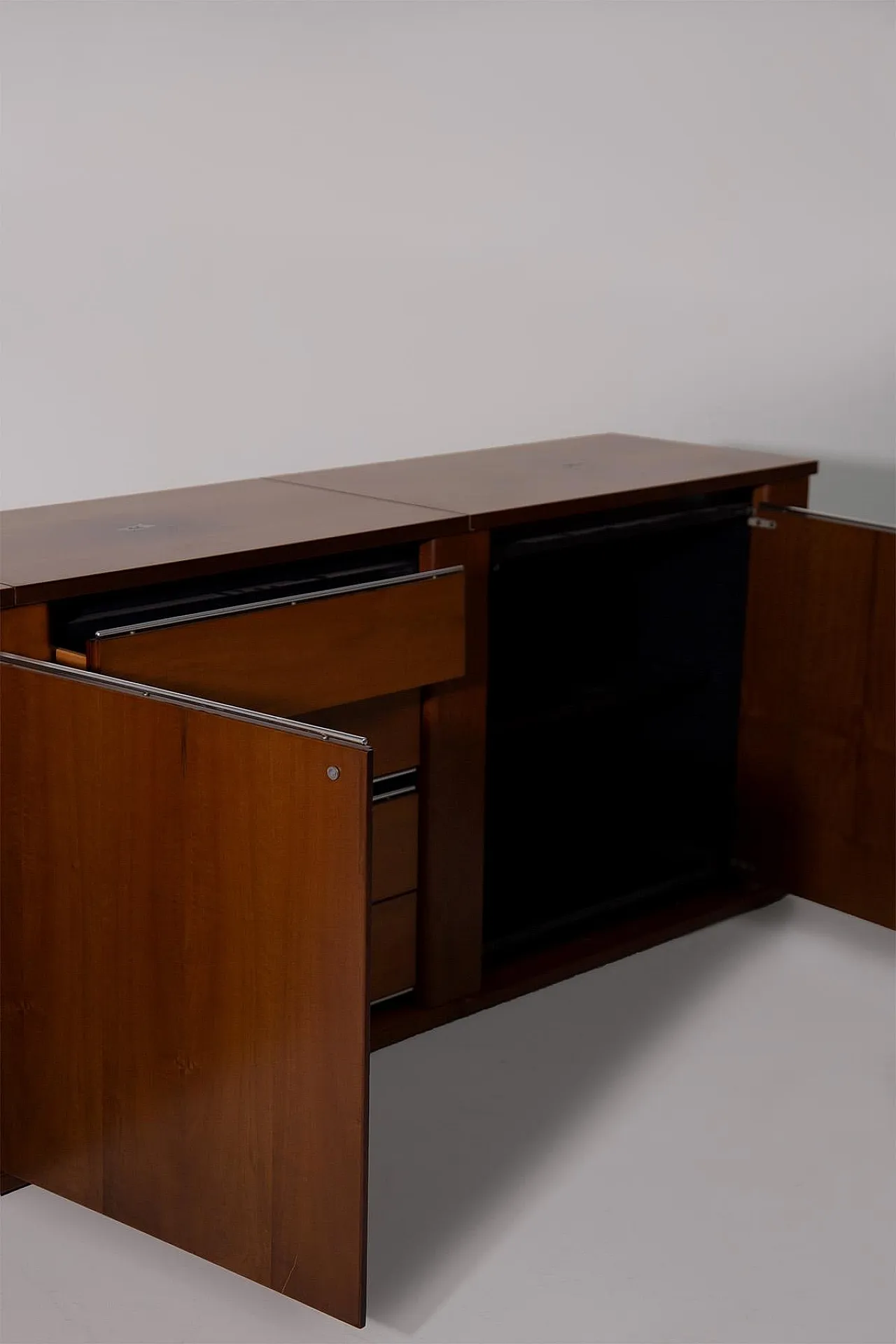 Credenza in legno e metallo, anni '70 5