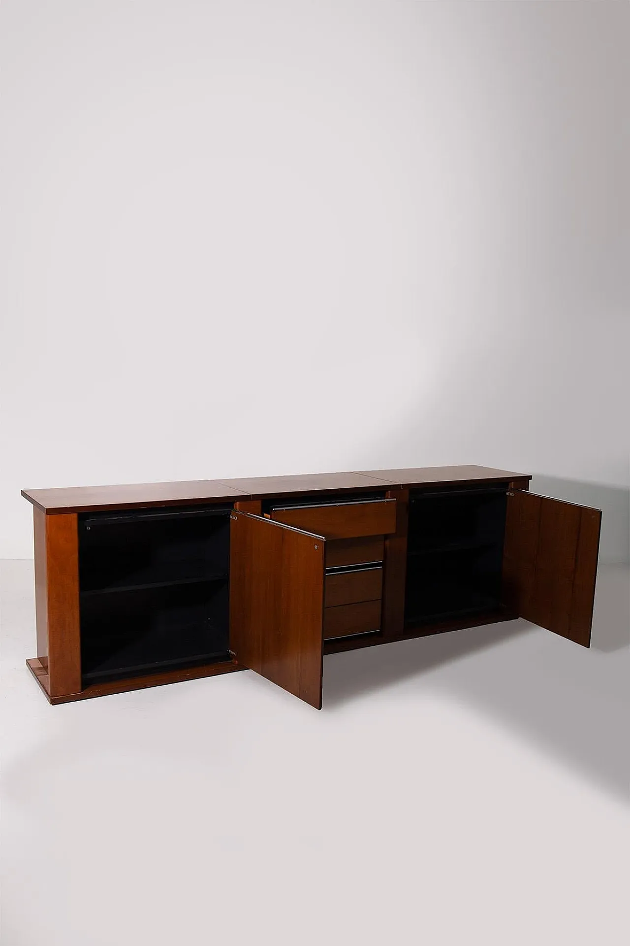 Credenza in legno e metallo, anni '70 6