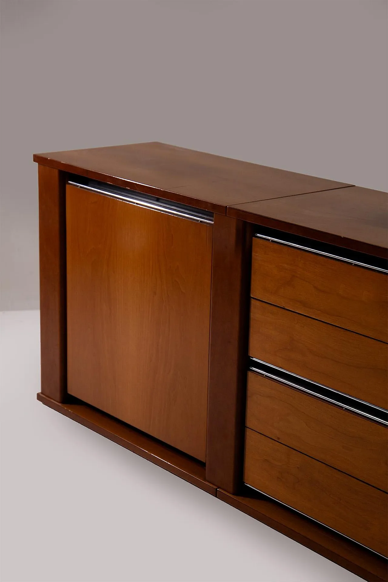 Credenza in legno e metallo, anni '70 8