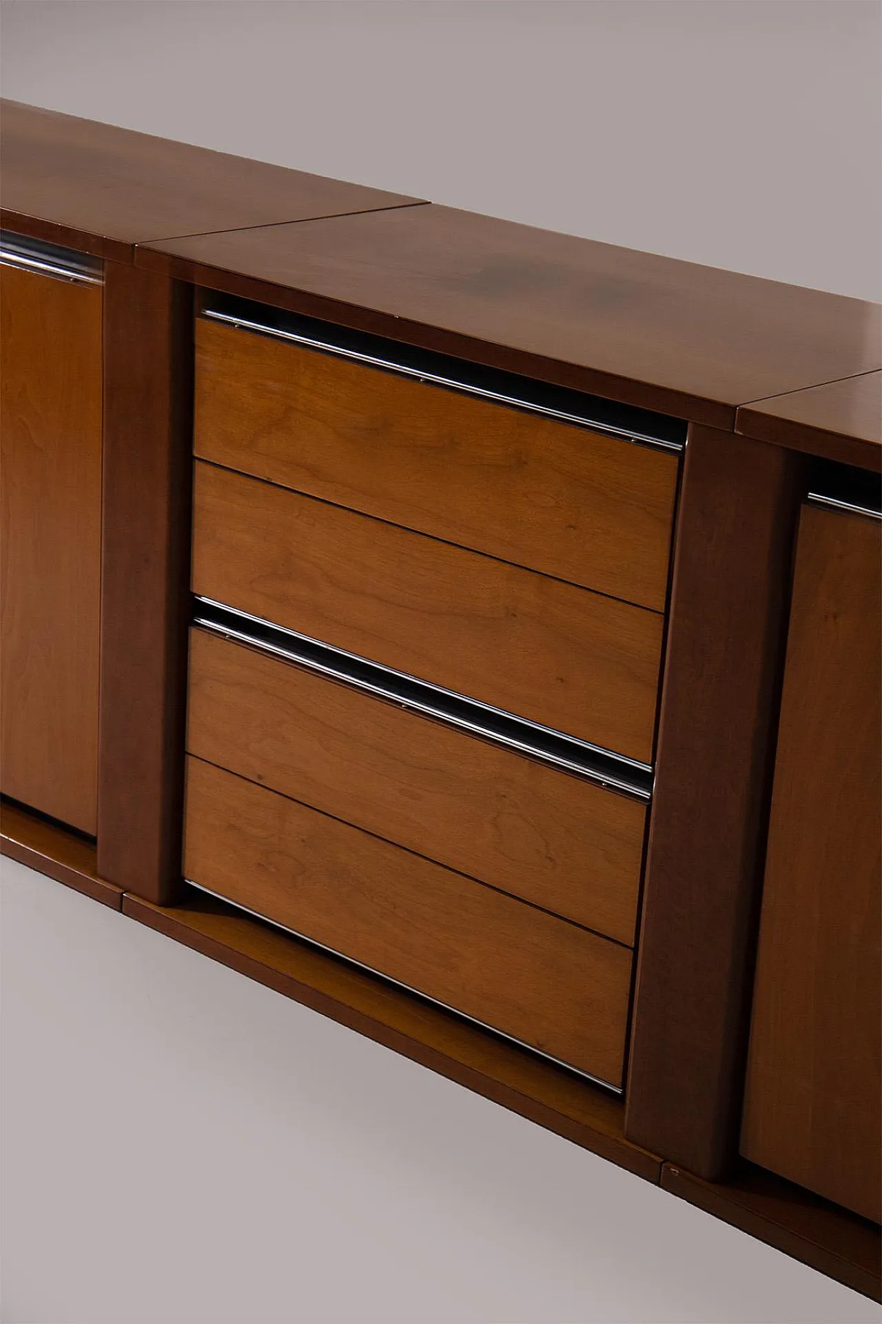 Credenza in legno e metallo, anni '70 11