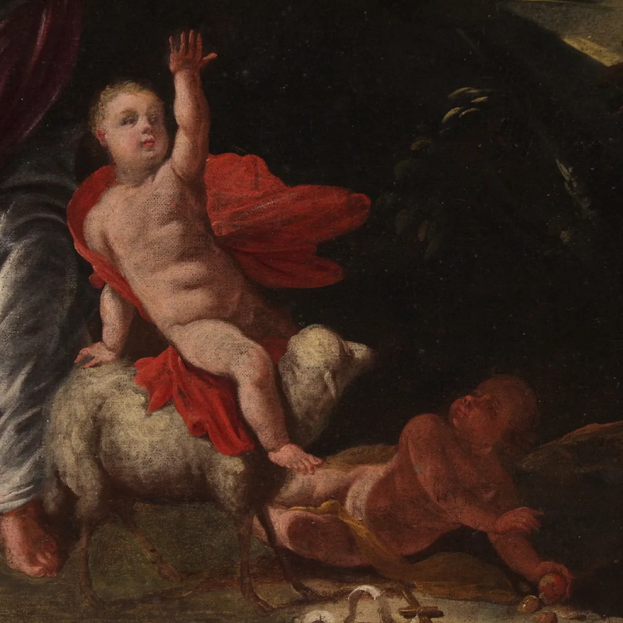 French Baroque painter, Rest during the flight into Egypt 17th century 5