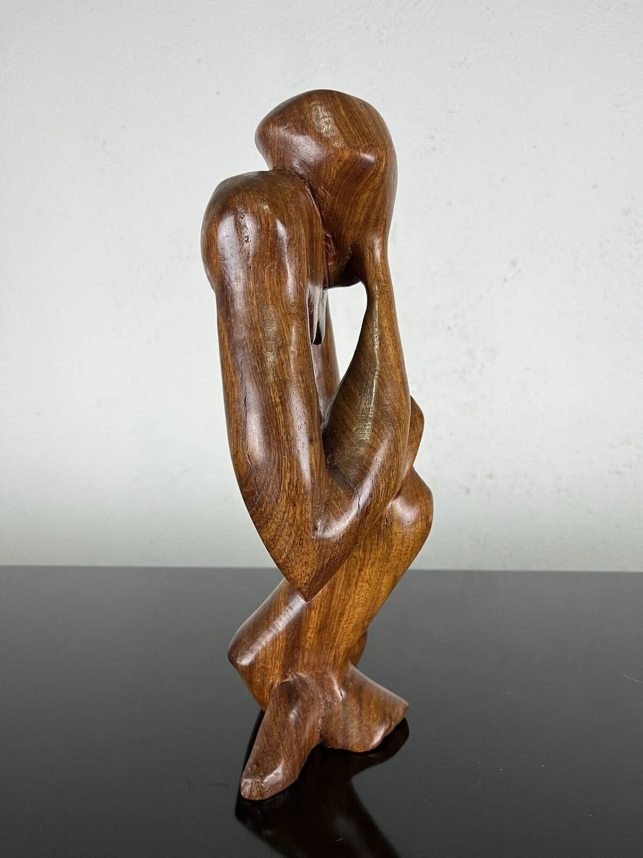 Pensatore, scultura in legno, anni '70 10