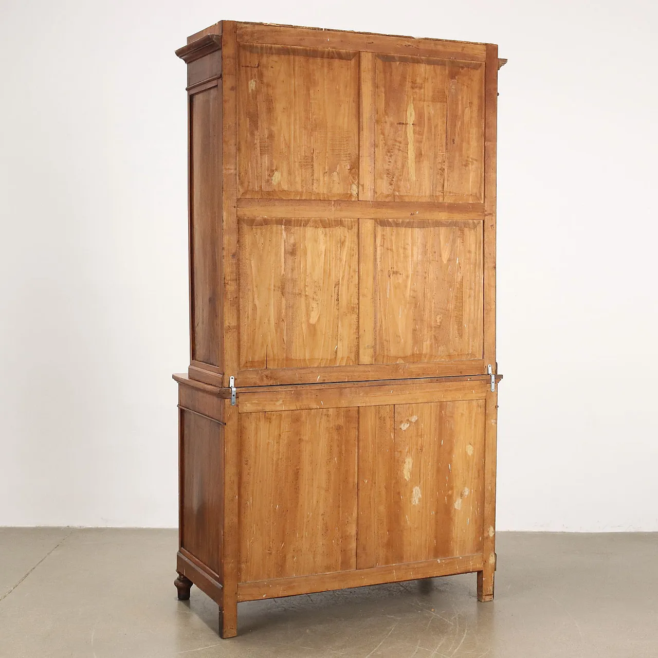 Credenza doppio corpo Umbertina in noce con cassetti, '800 7