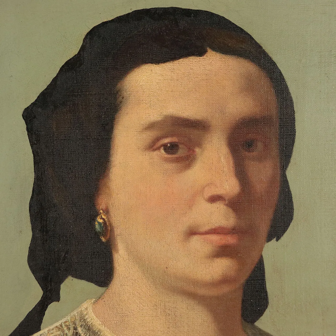 Mourning Woman by Achille Zo, oil on canvas, 19th century 4