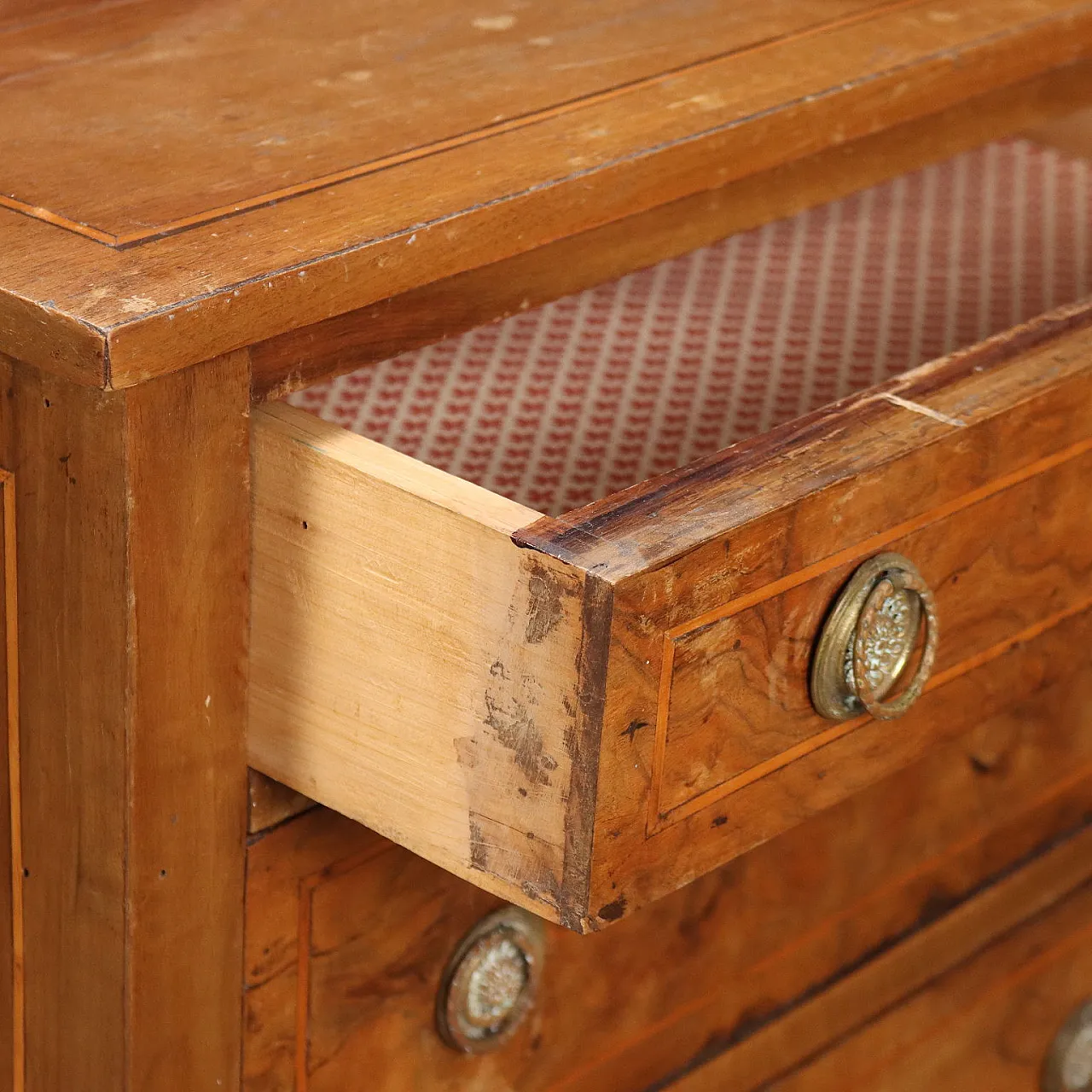 Neoclassical wooden bedside table, early 20th century 3